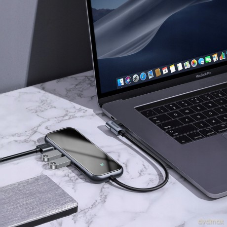 Baseus Multi-functional HUB Adapter przejściówka HUB USB-C - 3xUSB 3.0 HDMI SD/TF PD 60W