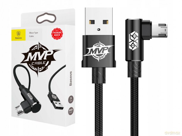 Baseus MVP Elbow Wzmocniony kabel kątowy przewód USB - Micro USB dwustronny 1.5A 2M