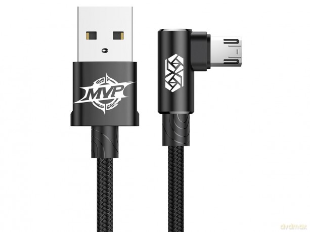 Baseus MVP Elbow Wzmocniony kabel kątowy przewód USB - Micro USB dwustronny 1.5A 2M
