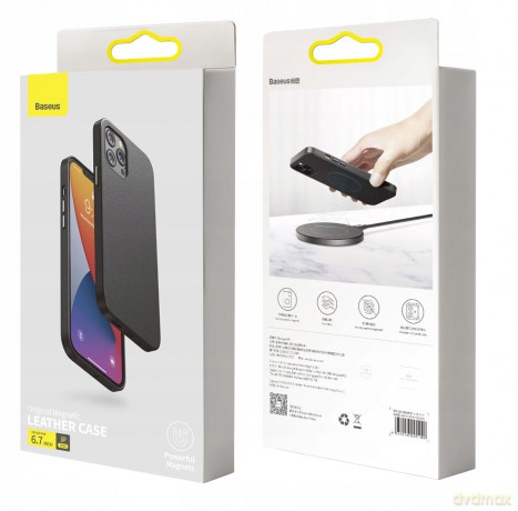 Baseus Original Magnetic Obudowa pokrowiec case etui magnetyczne skórzane do iPhone 12 Pro Max 6.7''