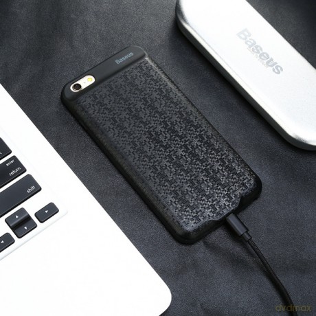 Baseus Plaid Cienkie etui z wbudowaną baterią Power Bank case do Iphone 7/8 Plus 3650mAh *EOL