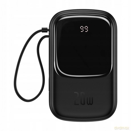 Baseus Qpow Digital Display Power Bank 20000mAh PD 20W Power Delivery QC z kablem Lightning