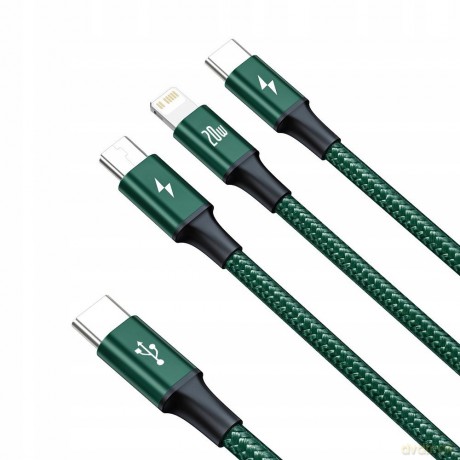 Baseus Rapid Kabel 3w1 USB-C - USB-C Lightning Micro Power Delivery 20W 3.5A