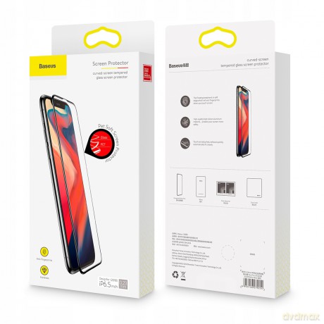 Baseus SGAPIPH65-TE01 Szkło ochronne hartowane 3D na cały ekran do iPhone XS Max 0.23