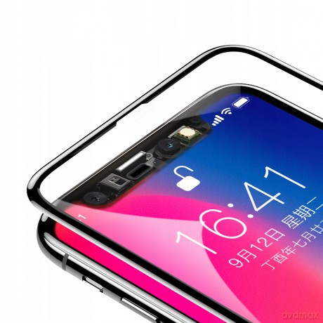 Baseus SGAPIPH65-TN01 Ochronne szkło hartowane 9H 6D cały ekran iPhone XS Max 0.2mm EOL
