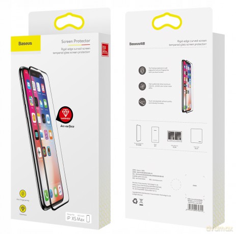 Baseus SGAPIPH65-TN01 Ochronne szkło hartowane 9H 6D cały ekran iPhone XS Max 0.2mm EOL