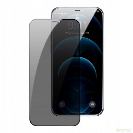 Baseus SGAPIPH67N-KT01 Szkło hartowane prywatyzujące 2szt Full 3D do iPhone 12 Pro Max