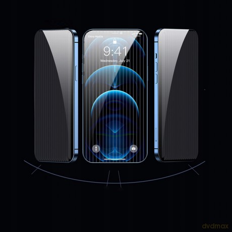Baseus SGAPIPH67N-KT01 Szkło hartowane prywatyzujące 2szt Full 3D do iPhone 12 Pro Max