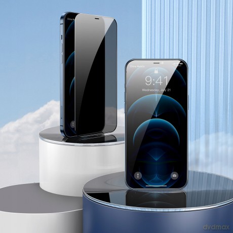 Baseus SGAPIPH67N-KT01 Szkło hartowane prywatyzujące 2szt Full 3D do iPhone 12 Pro Max