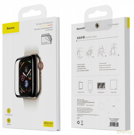 Baseus SGAPWA4-G01 Folia ochronna 3D do zegarka Apple Watch 4 series 40mm