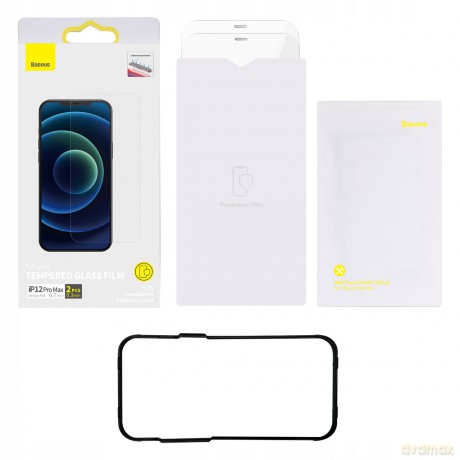 Baseus SGBL060802 Szkło hartowane 9h do iPhone 12 Pro Max (2 szt.)
