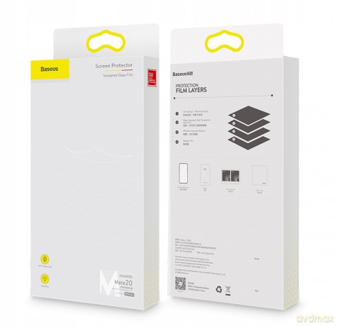 Baseus SGHWMATE20-KA01 Szkło ochronne hartowane na cały ekran 9H 3D 0.3mm do Huawei Mate 20 EOL