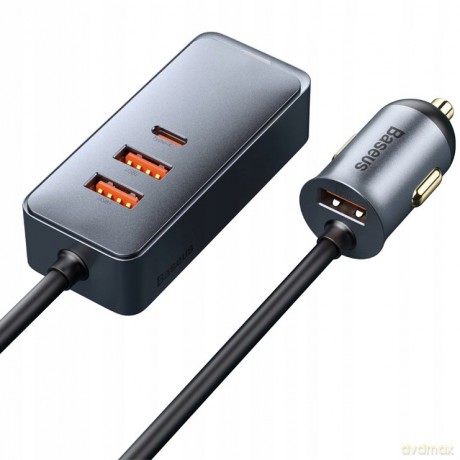 Baseus Share Togheter Ładowarka samochodowa z rozgałęźnikiem 4x USB USB-C 120W Powe Delivery Quick Charge 4.0
