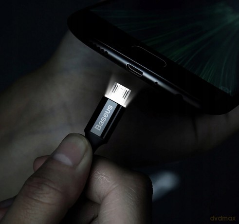 Baseus Shining Podświetlany kabel USB Micro USB Szybkie ładowanie Quick Charge 2A 1m EOL