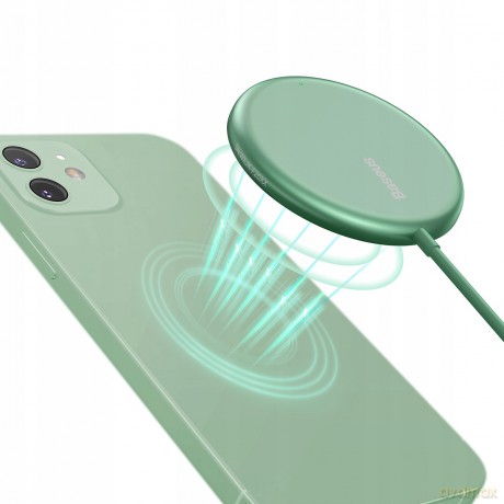 Baseus Simple Mini Magnetic Ładowarka indukcyjna bezprzewodowa Qi do iPhone 12 MagSafe 15W