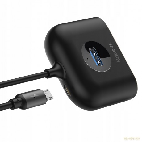 Baseus Square round HUB adapter rozdzielacz 4w1 USB 3.0 do USB 3.0 x1 + USB 2.0 x3