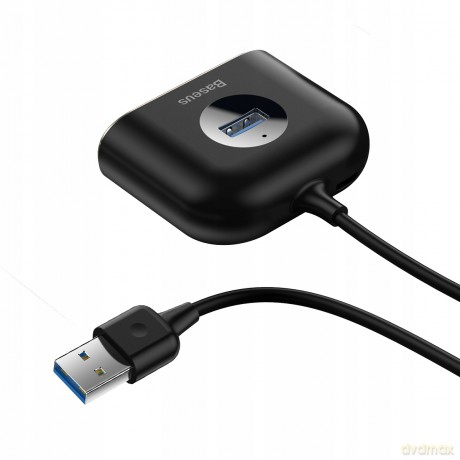Baseus Square round HUB adapter rozdzielacz 4w1 USB 3.0 do USB 3.0 x1 + USB 2.0 x3