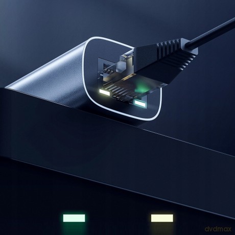 Baseus Steel Cannon Adapter USB/ TYPE-C RJ45 GIGABIT LAN 1000MB