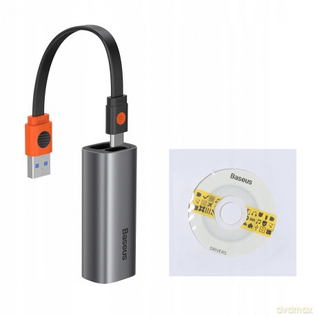 Baseus Steel Cannon Adapter USB/ TYPE-C RJ45 GIGABIT LAN 1000MB