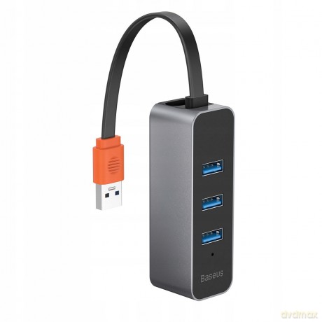 Baseus Steel Cannot Adapter HUB USB - 3x USB3.0 RJ45 GIGABIT LAN 1000MB *EOL