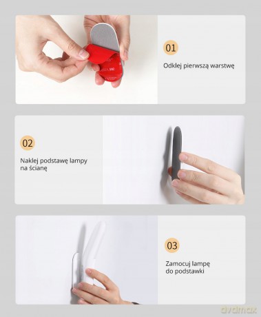 Baseus Sunshine series Bezprzewodowa lampka z czujnikiem ruchu magnetyczna + latarka LED zimne światło