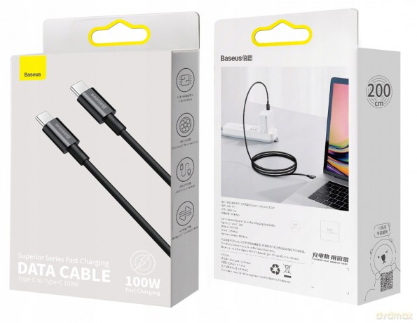 Baseus Superior Series Kabel Type-C USB-C 5A 100W Power Delivery Quick Charge 4.0