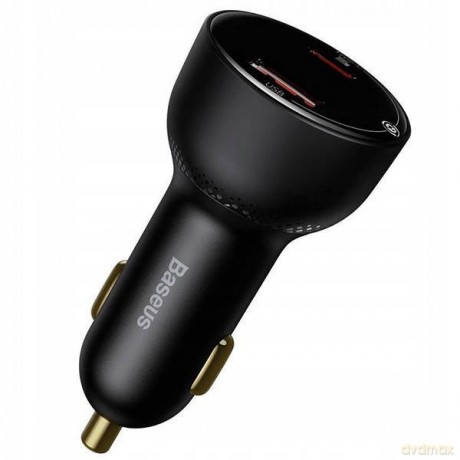 Baseus Superme Digital Display Ładowarka samochodowa 100W USB-C USB z kablem Power Delivery QC 4.0+ Huawei