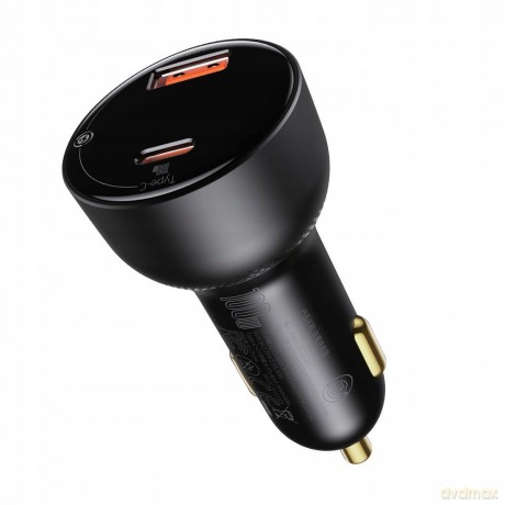 Baseus Superme Digital Display Ładowarka samochodowa 100W USB-C USB z kablem Power Delivery QC 4.0+ Huawei