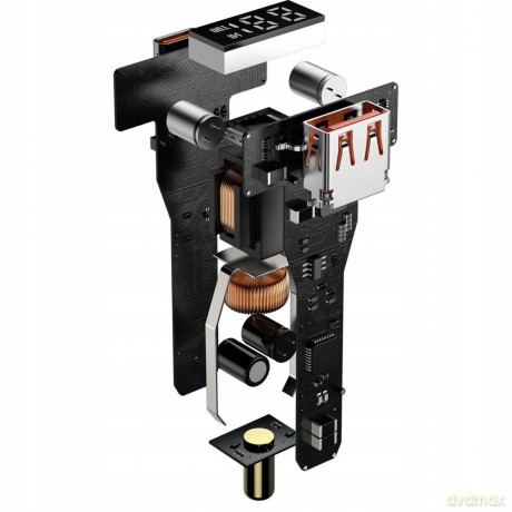 Baseus Superme Digital Display Ładowarka samochodowa 100W USB-C USB z kablem Power Delivery QC 4.0+ Huawei