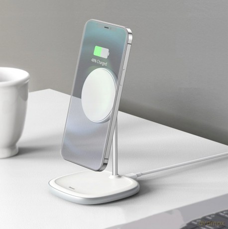 Baseus Swan Ładowarka indukcyjna uchwyt MagSafe 15W do serii iPhone 12