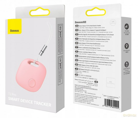 Baseus T2 Pro Lokalizator Bluetooth GPS do kluczy + aplikacja