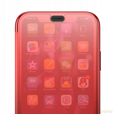 Baseus Touchable Etui case z klapką ze szkła hartowanego futerał ochronny do iPhone XS 5.8'' EOL