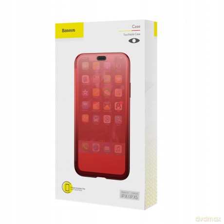 Baseus Touchable Etui case z klapką ze szkła hartowanego futerał ochronny do iPhone XS 5.8'' EOL