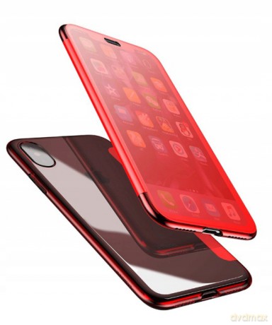 Baseus Touchable Etui case z klapką ze szkła hartowanego futerał ochronny do iPhone XS 5.8'' EOL