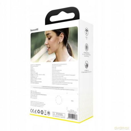 Baseus True W04 Pro Słuchawki bezprzewodowe bluetooth 5.0 z etui ładującym indukcyjnym wodoodporne