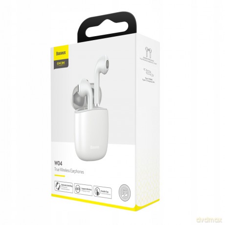 Baseus True W04 Słuchawki bezprzewodowe bluetooth 5.0 z etui ładującym wodoodporne
