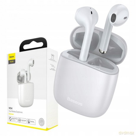 Baseus True W04 Słuchawki bezprzewodowe bluetooth 5.0 z etui ładującym wodoodporne