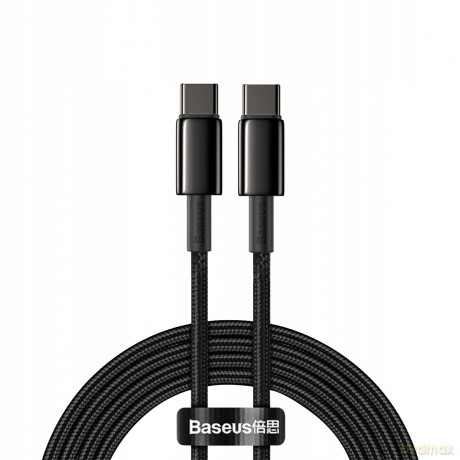 Baseus Tungsten Gold Kabel Type-C - Type-C 100W 5A Huawei Super Charge Quick Charge 4.0 Power Delivery do Macbook Samsung Xiaomi Huawei 2m