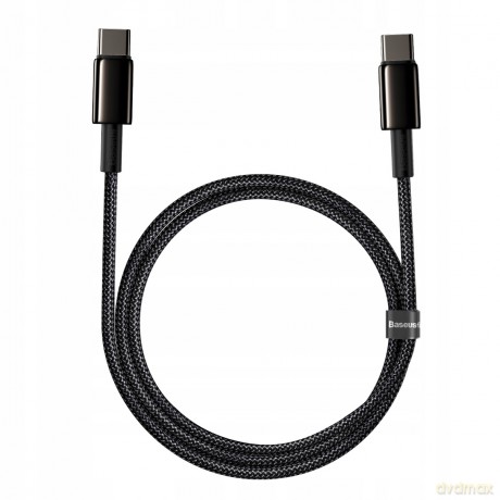 Baseus Tungsten Gold Kabel Type-C - Type-C 100W 5A Huawei Super Charge Quick Charge 4.0 Power Delivery do Macbook Samsung Xiaomi Huawei 2m