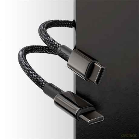 Baseus Tungsten Gold Kabel Type-C - Type-C 100W 5A Huawei Super Charge Quick Charge 4.0 Power Delivery do Macbook Samsung Xiaomi Huawei 2m