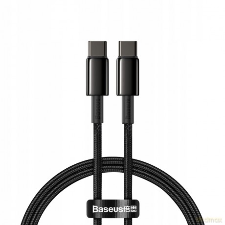 Baseus Tungsten Gold Kabel Type-C USB-C 100W 5A Huawei Super Charge Quick Charge 4.0 Power Delivery do Macbook Samsung Xiaomi Huawei 1m