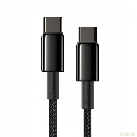 Baseus Tungsten Gold Kabel Type-C USB-C 100W 5A Huawei Super Charge Quick Charge 4.0 Power Delivery do Macbook Samsung Xiaomi Huawei 1m