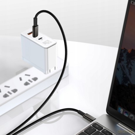 Baseus Tungsten Gold Kabel Type-C USB-C 100W 5A Huawei Super Charge Quick Charge 4.0 Power Delivery do Macbook Samsung Xiaomi Huawei 1m