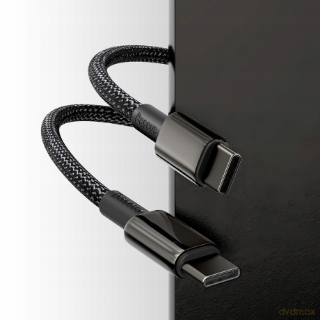 Baseus Tungsten Gold Kabel Type-C USB-C 100W 5A Huawei Super Charge Quick Charge 4.0 Power Delivery do Macbook Samsung Xiaomi Huawei 1m