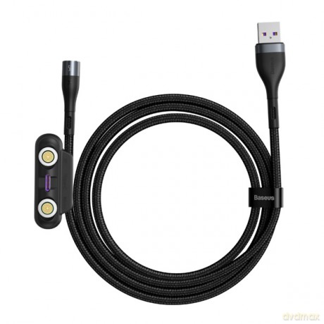 Baseus Zinc Safe Fast Kabel 3w1 magnetyczny USB - Lightning USB-C Micro 5A 1m