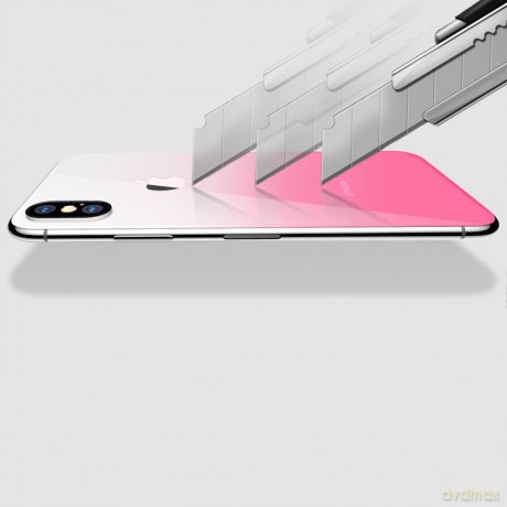 Full-glass Coloring Szkło hartowane ochronne na tył telefonu 9H + dwie folie na obiektyw do Iphone X EOL