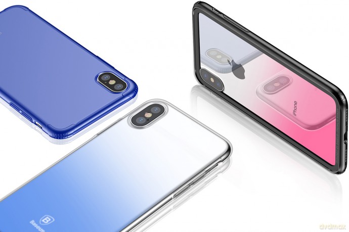 Full-glass Coloring Szkło hartowane ochronne na tył telefonu 9H + dwie folie na obiektyw do Iphone X EOL