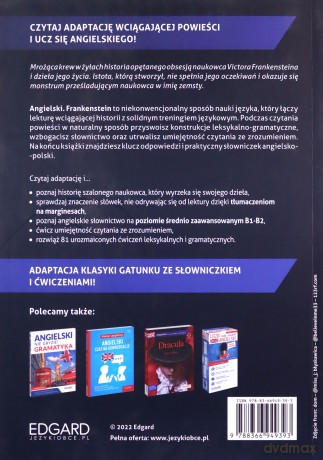 Frankenstein. Angielski z ćwiczeniami. Poziom B1-B2 - Merry Shelley [KSIĄŻKA]