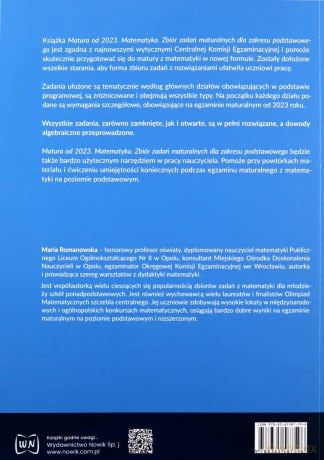 Matura od 2023 Matematyka Zbiór zadań maturalnych dla zakresu podstawowego - Maria Romanowska [KSIĄŻKA]