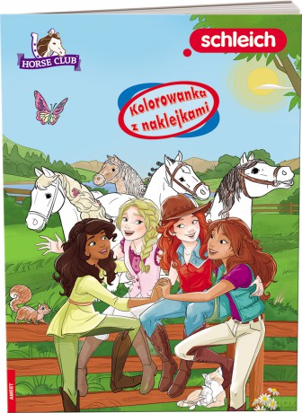Schleich Horse Club Kolorowanka z naklejkami NA-8401 [KSIĄŻKA]
